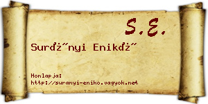 Surányi Enikő névjegykártya